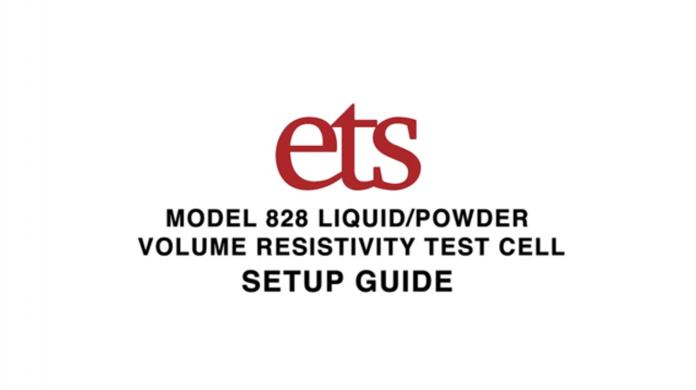 Model 828 Liquid-Powder Volume Resistivity Test Cell