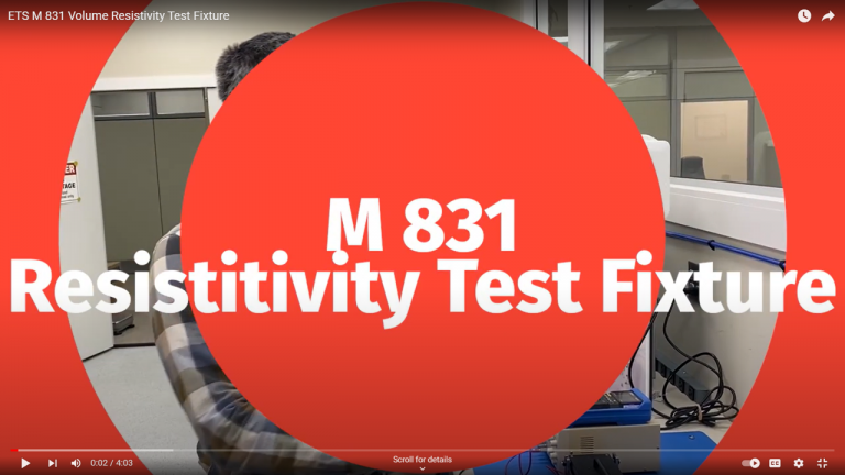 M 831 Volume Resistivity Test Fixture